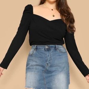 NEW Puff Sleeve Sweetheart Top